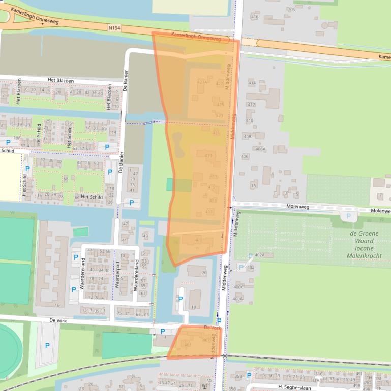 Kaart van postcodegebied 1704BA.