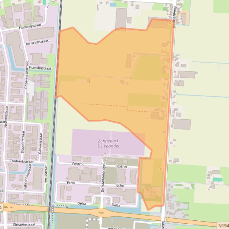 Kaart van postcodegebied 1704BB.