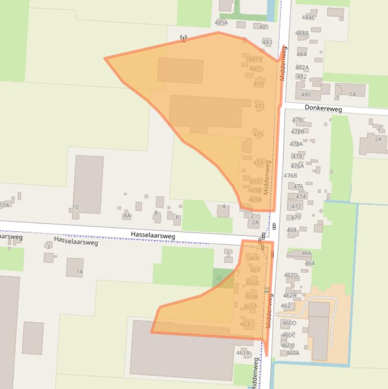 Kaart van postcodegebied 1704BC.