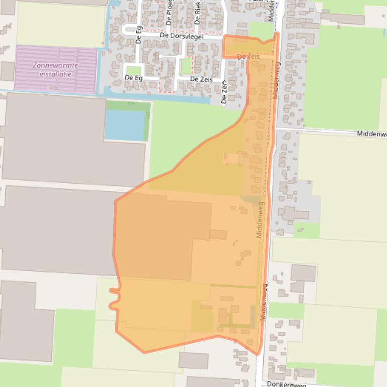 Kaart van postcodegebied 1704BD.