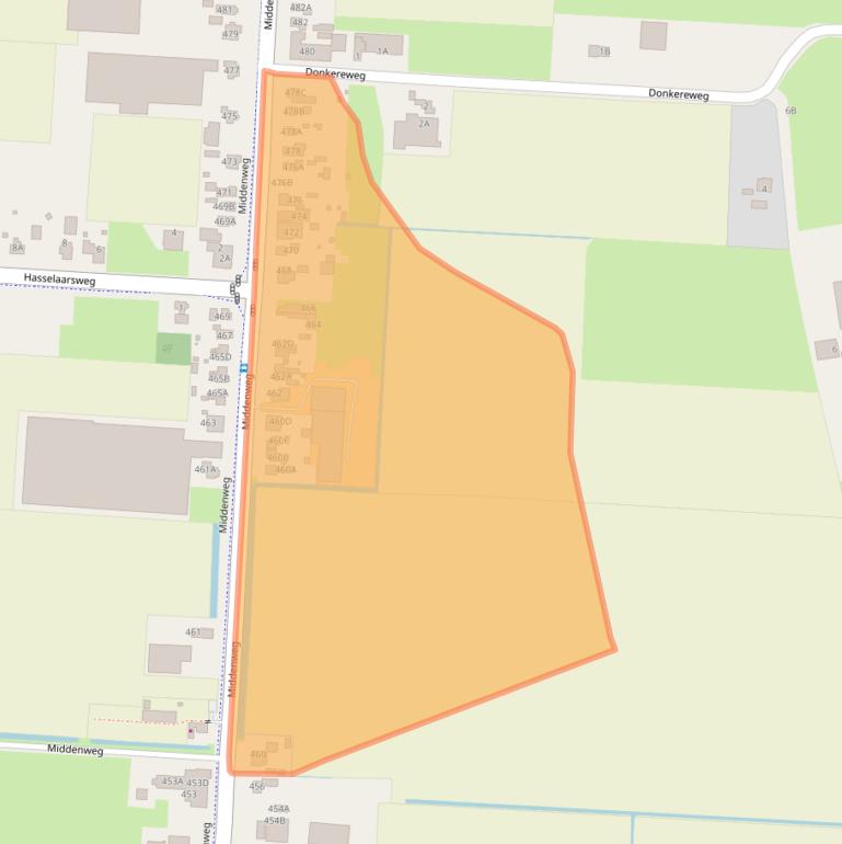 Kaart van postcodegebied 1704BL.