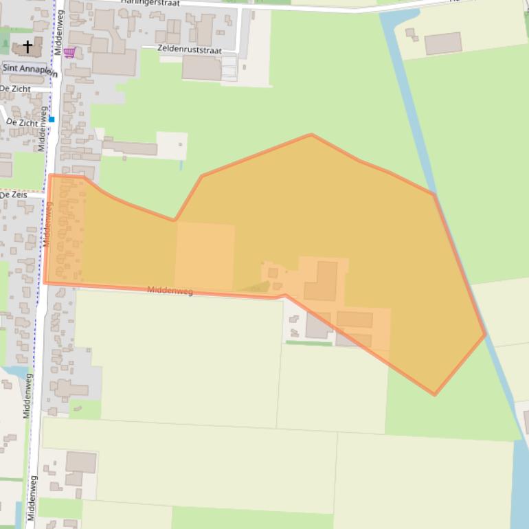 Kaart van postcodegebied 1704BN.