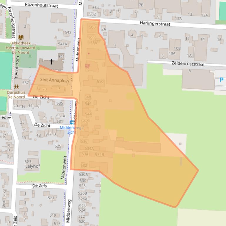 Kaart van postcodegebied 1704BP.