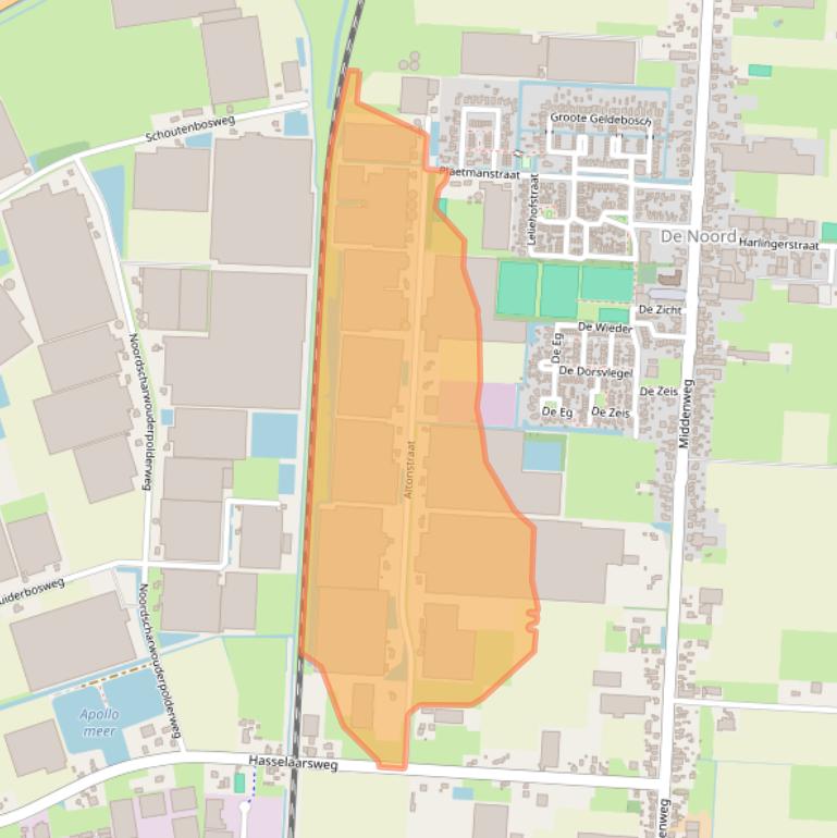 Kaart van postcodegebied 1704CC.