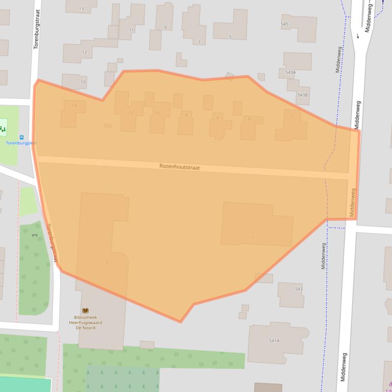 Kaart van postcodegebied 1704CD.