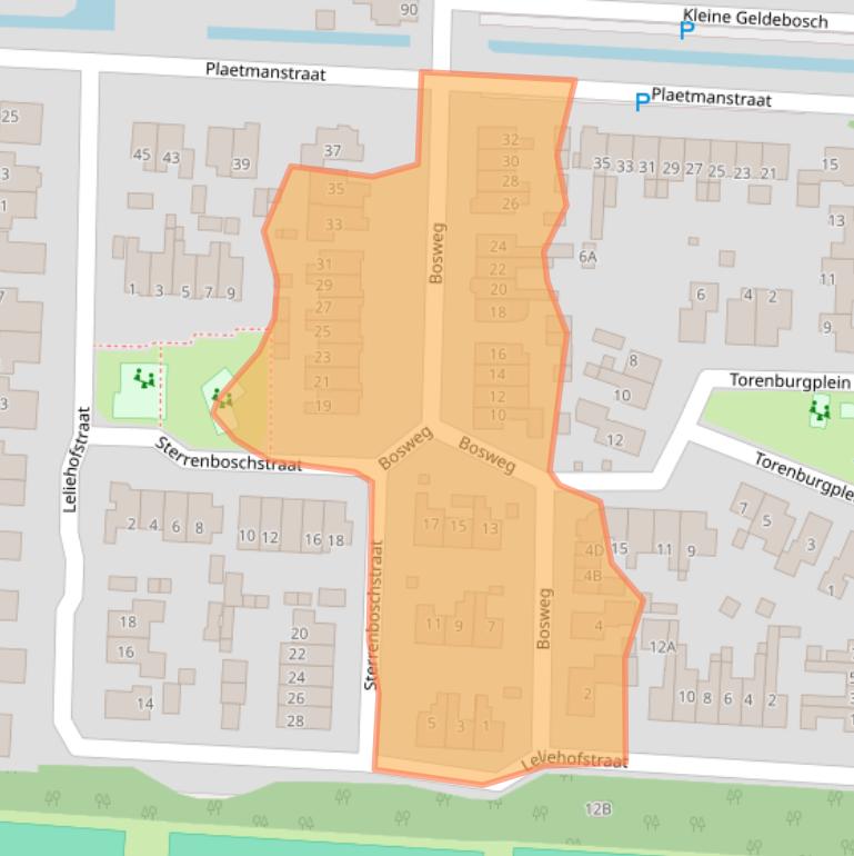 Kaart van postcodegebied 1704CJ.