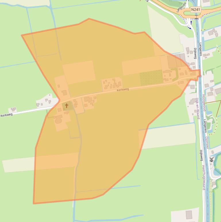 Kaart van postcodegebied 1704DH.