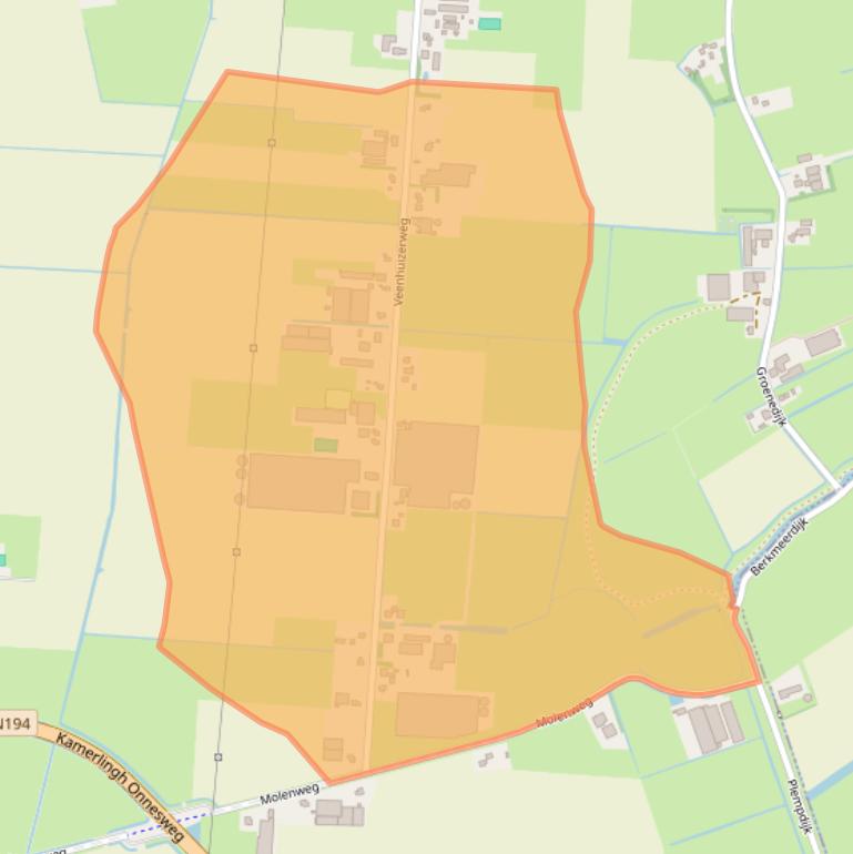 Kaart van postcodegebied 1704DM.