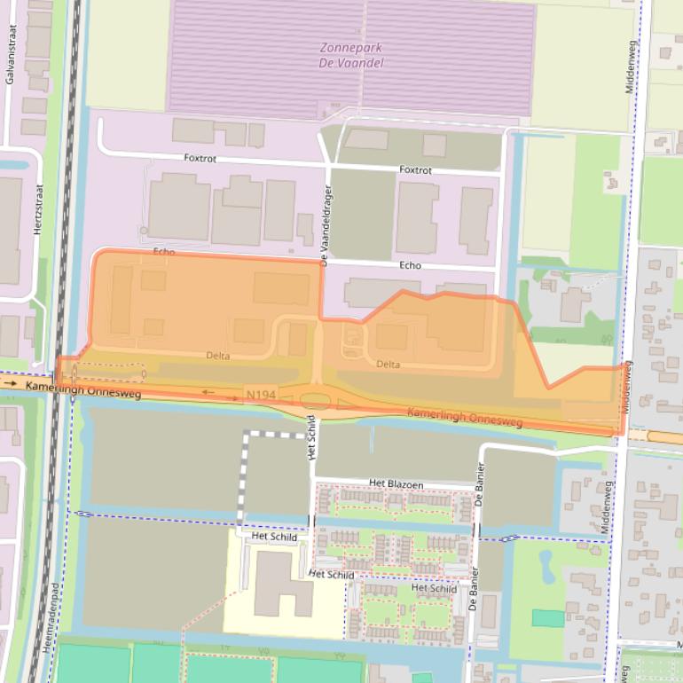 Kaart van postcodegebied 1704EE.