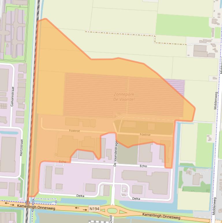 Kaart van postcodegebied 1704EH.