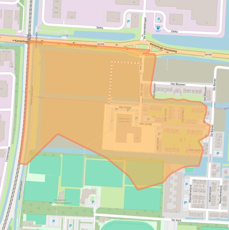 Kaart van postcodegebied 1704EK.