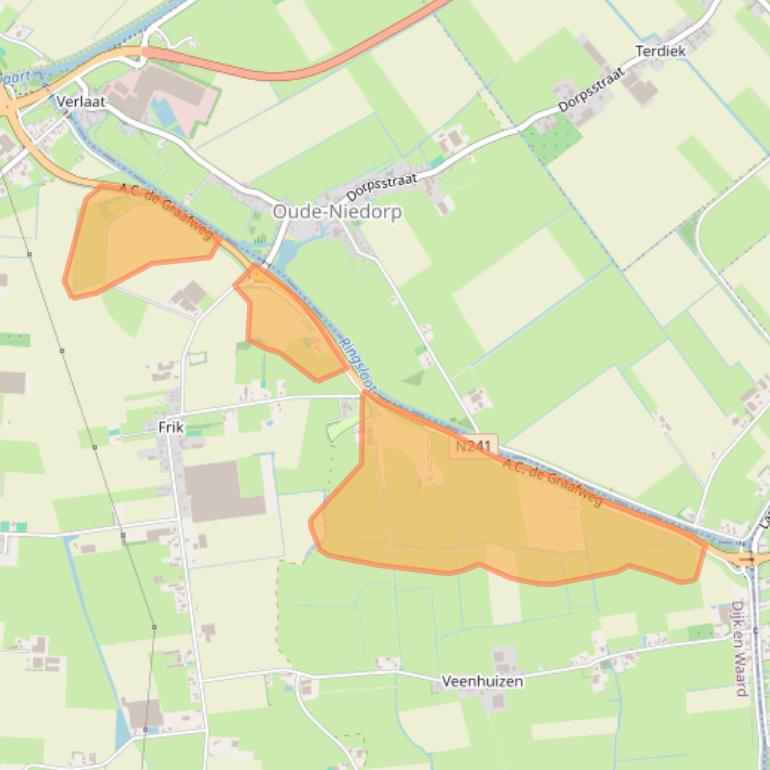 Kaart van postcodegebied 1704NA.