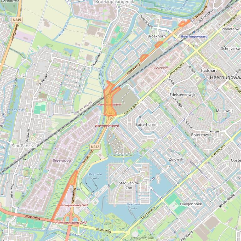 Kaart van postcodegebied 1704PB.