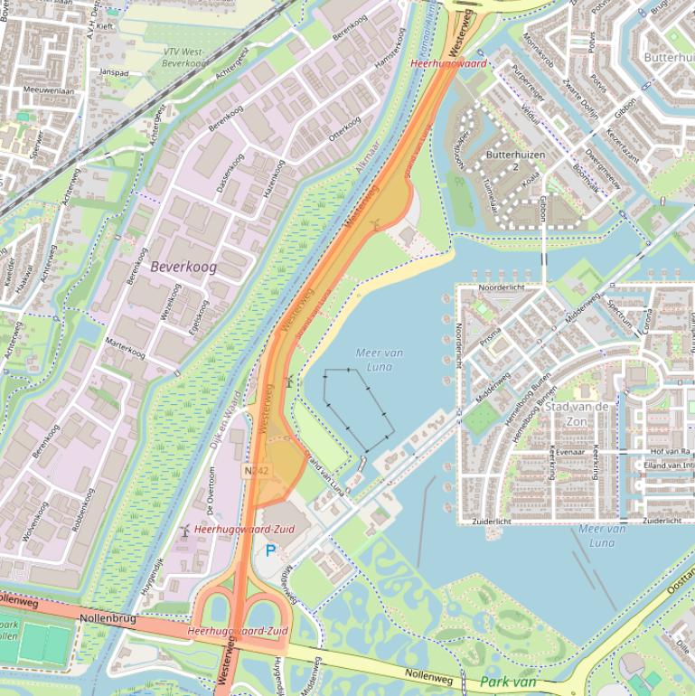 Kaart van postcodegebied 1704PC.