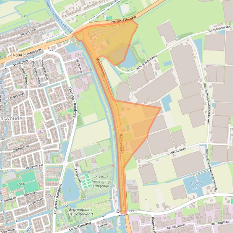 Kaart van postcodegebied 1704PE.