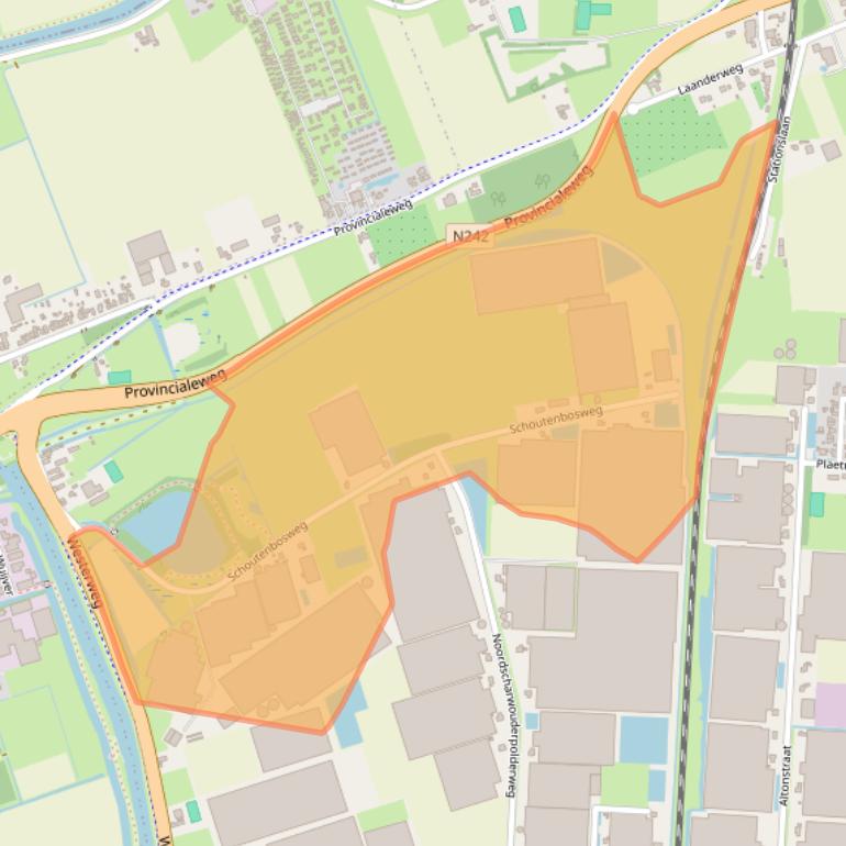 Kaart van postcodegebied 1704PM.