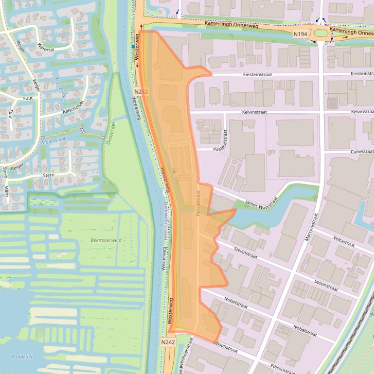 Kaart van postcodegebied 1704RD.