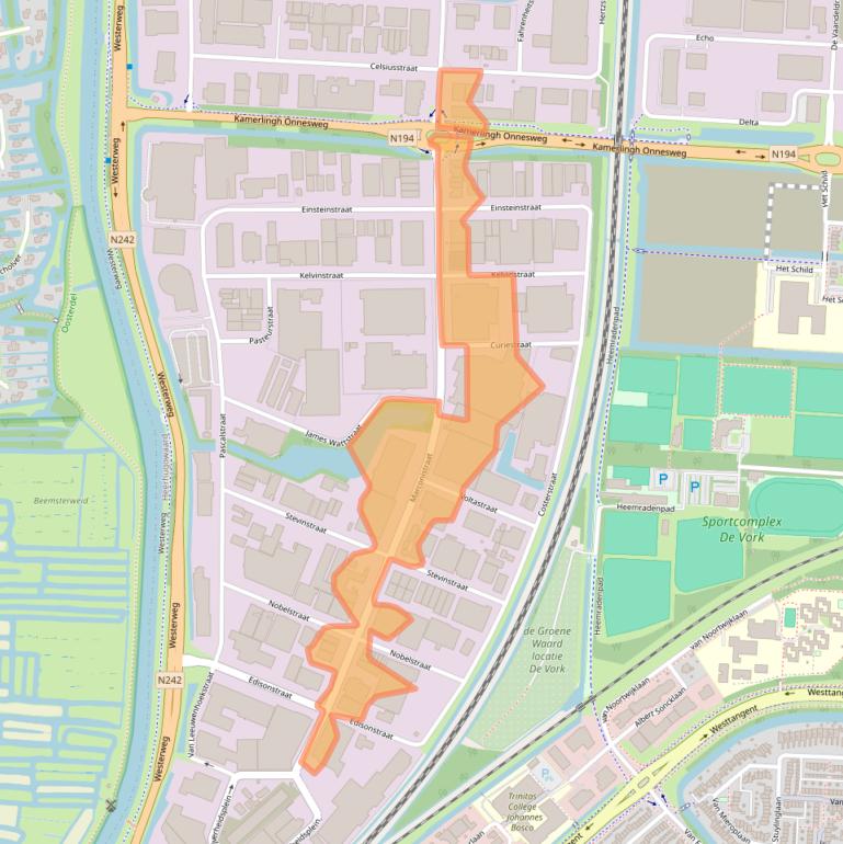 Kaart van postcodegebied 1704RG.