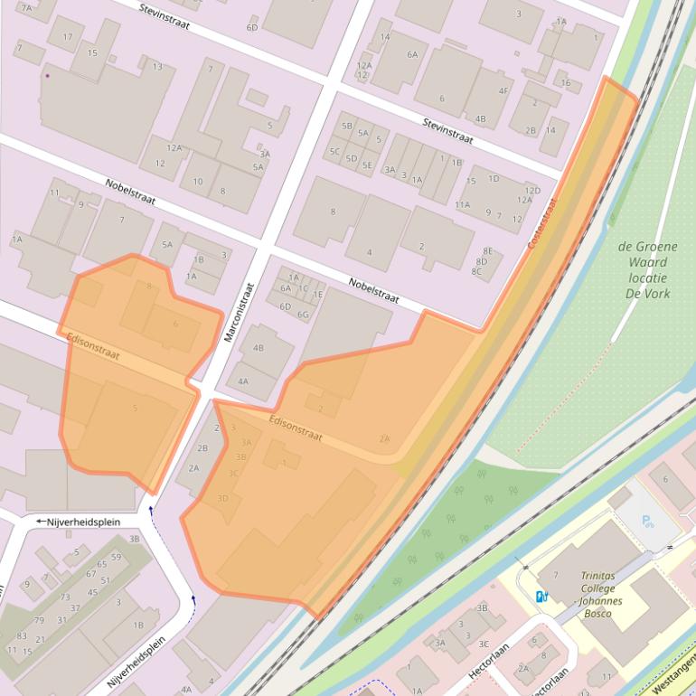 Kaart van postcodegebied 1704RL.