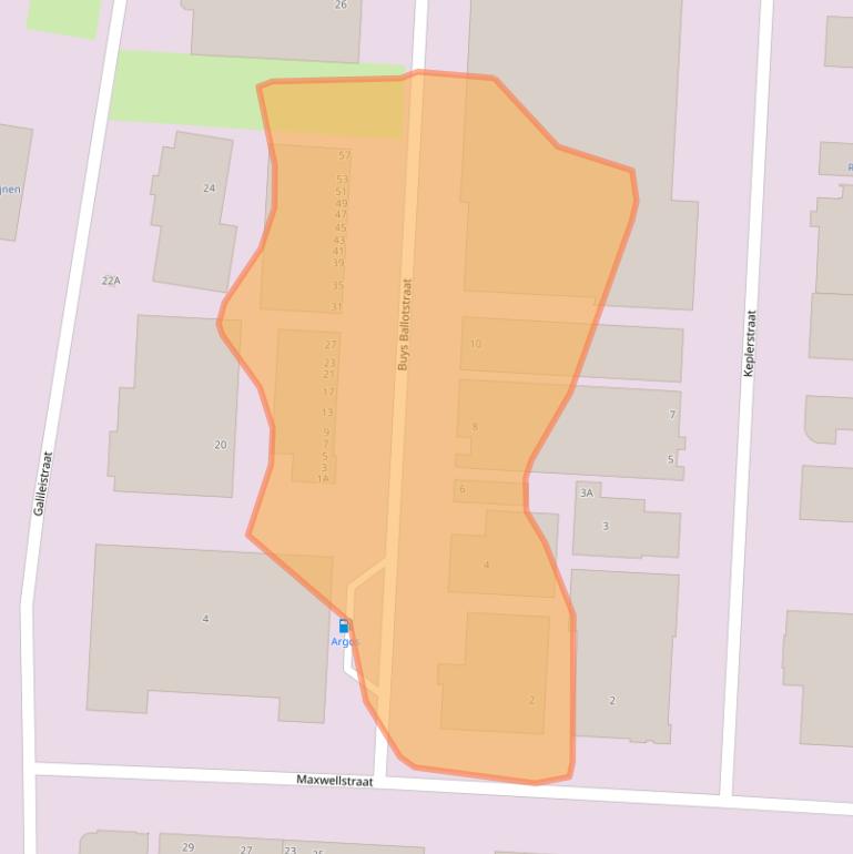 Kaart van postcodegebied 1704SK.