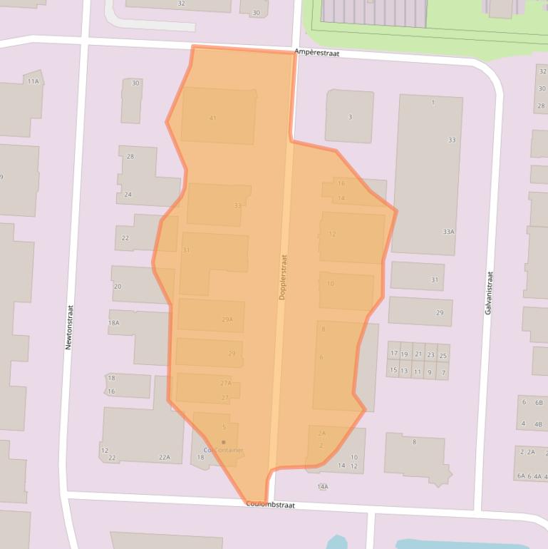 Kaart van postcodegebied 1704SR.