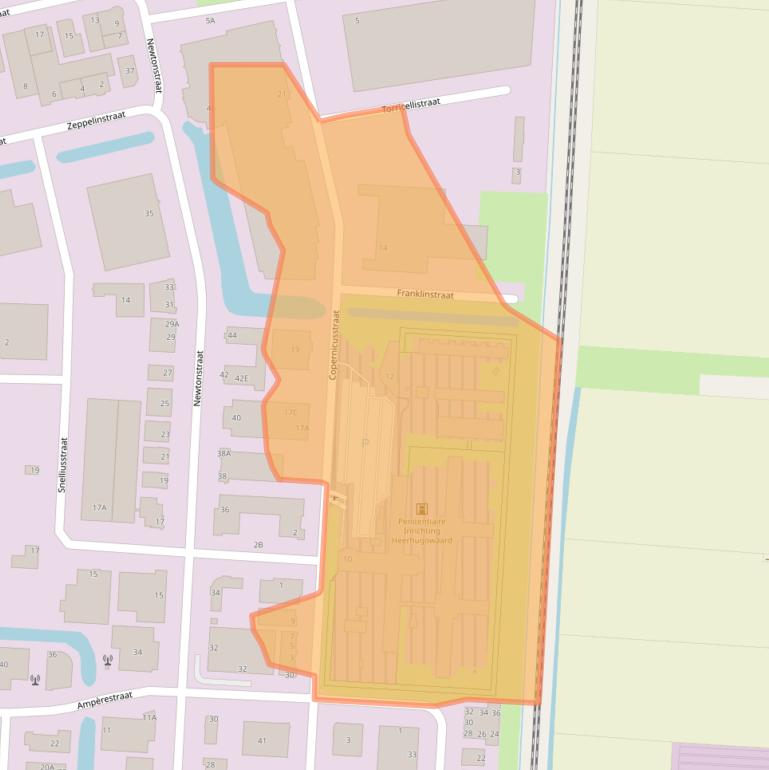 Kaart van postcodegebied 1704SV.