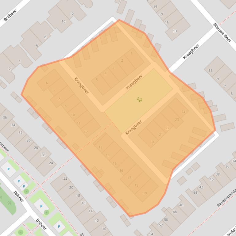 Kaart van postcodegebied 1704TW.