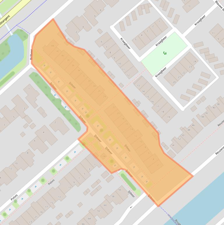 Kaart van postcodegebied 1704TX.