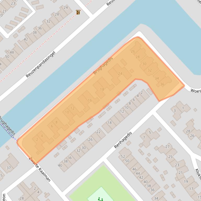 Kaart van postcodegebied 1704VA.