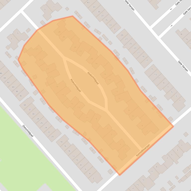 Kaart van postcodegebied 1704VC.