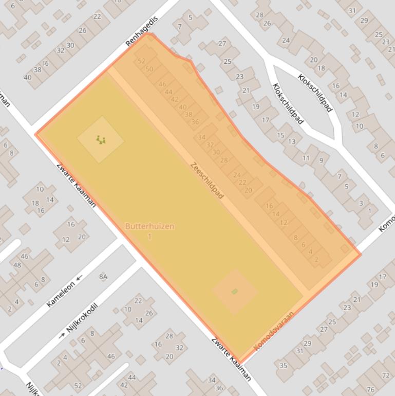 Kaart van postcodegebied 1704VD.