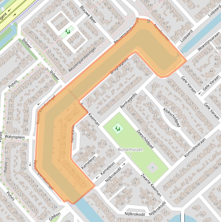 Kaart van postcodegebied 1704VJ.