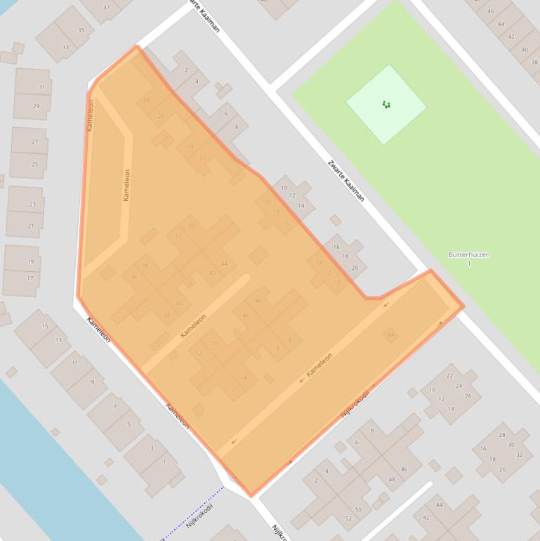 Kaart van postcodegebied 1704VK.