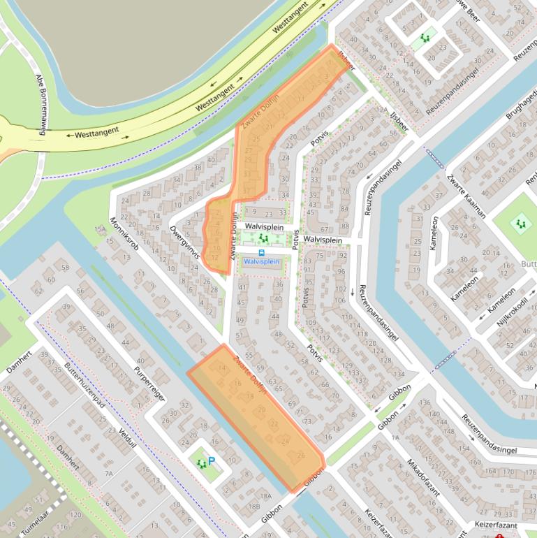 Kaart van postcodegebied 1704VR.