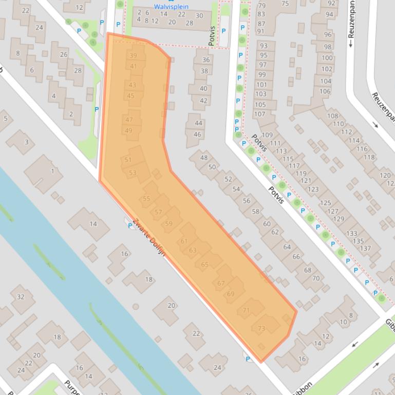 Kaart van postcodegebied 1704VS.