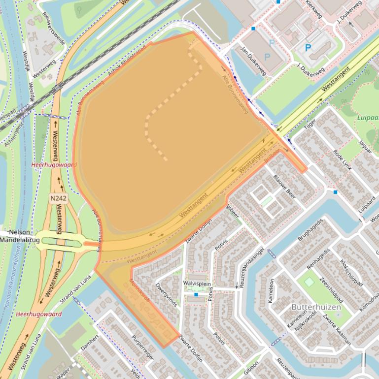 Kaart van postcodegebied 1704VT.