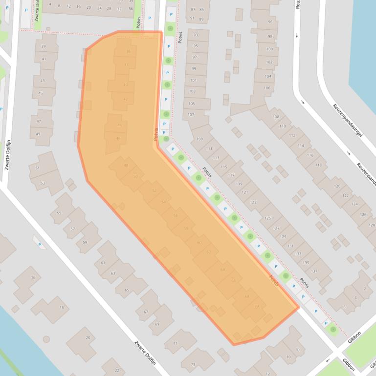Kaart van postcodegebied 1704WG.