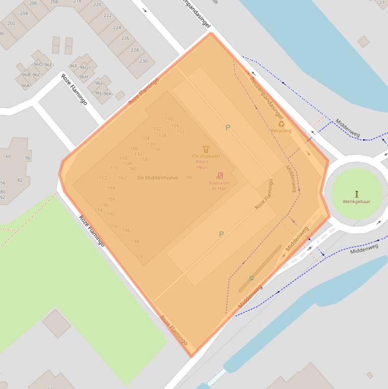 Kaart van postcodegebied 1704WV.