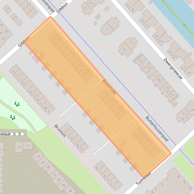 Kaart van postcodegebied 1704XA.