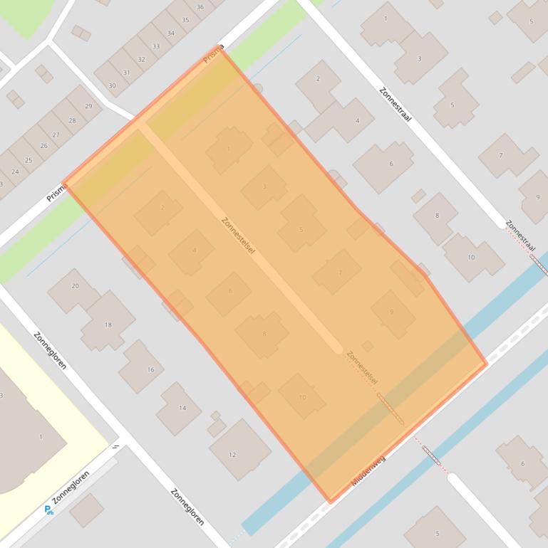 Kaart van postcodegebied 1704ZD.