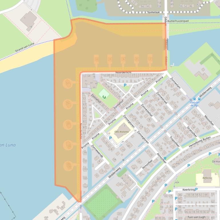 Kaart van postcodegebied 1704ZL.