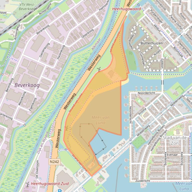 Kaart van postcodegebied 1704ZZ.