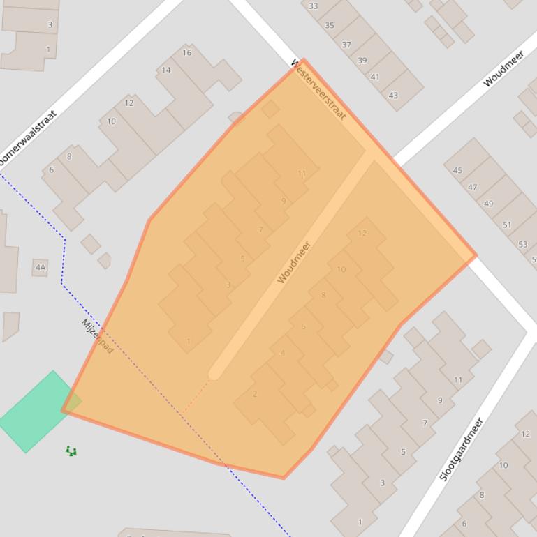 Kaart van postcodegebied 1705AW.