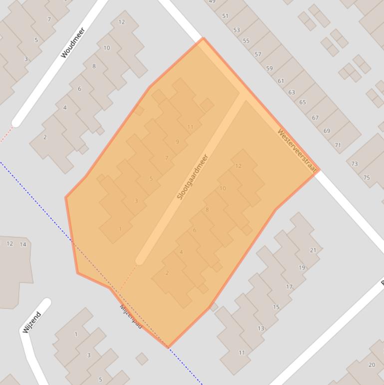 Kaart van postcodegebied 1705AX.