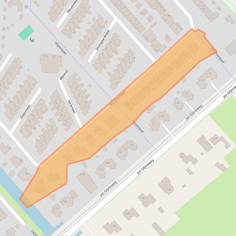 Kaart van postcodegebied 1705BK.