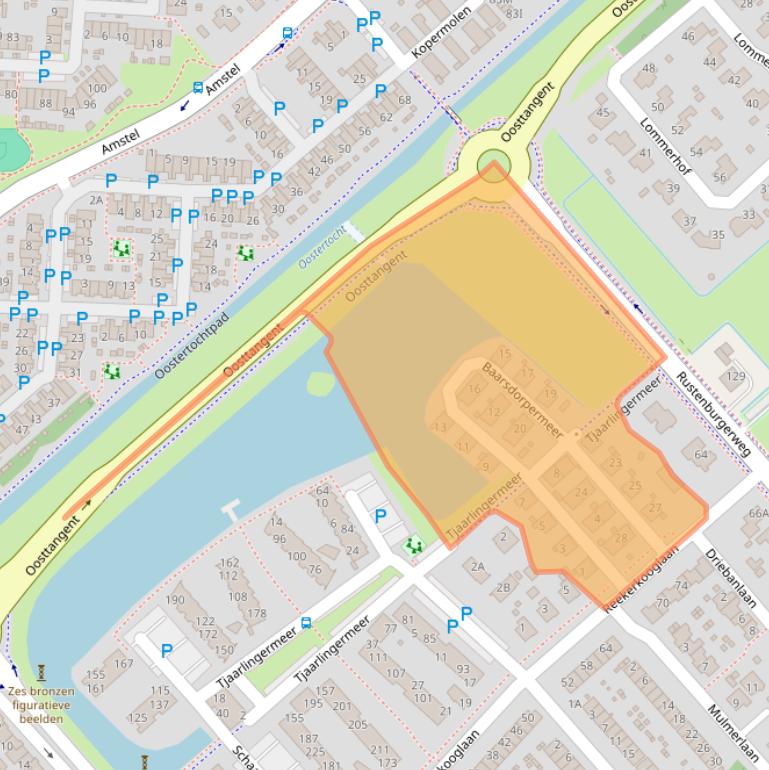 Kaart van postcodegebied 1705CW.