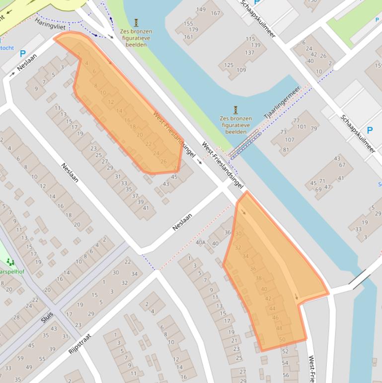 Kaart van postcodegebied 1705DA.