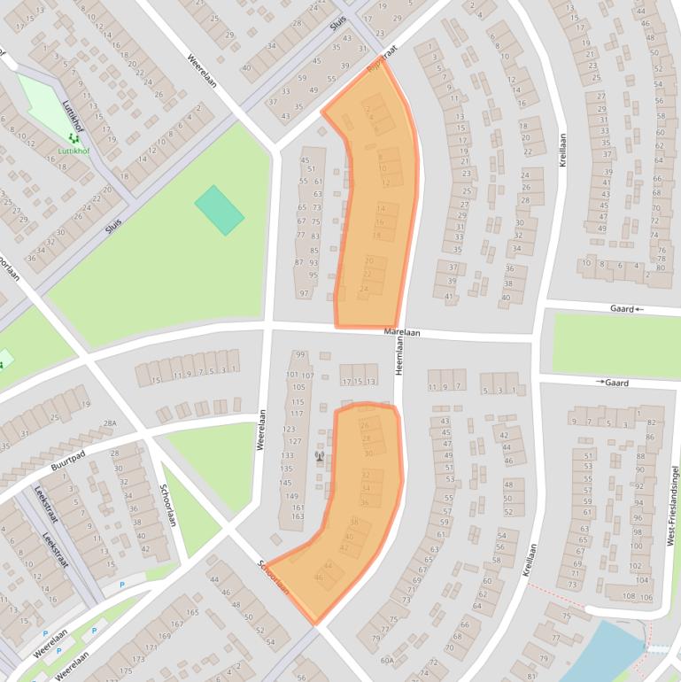 Kaart van postcodegebied 1705DV.