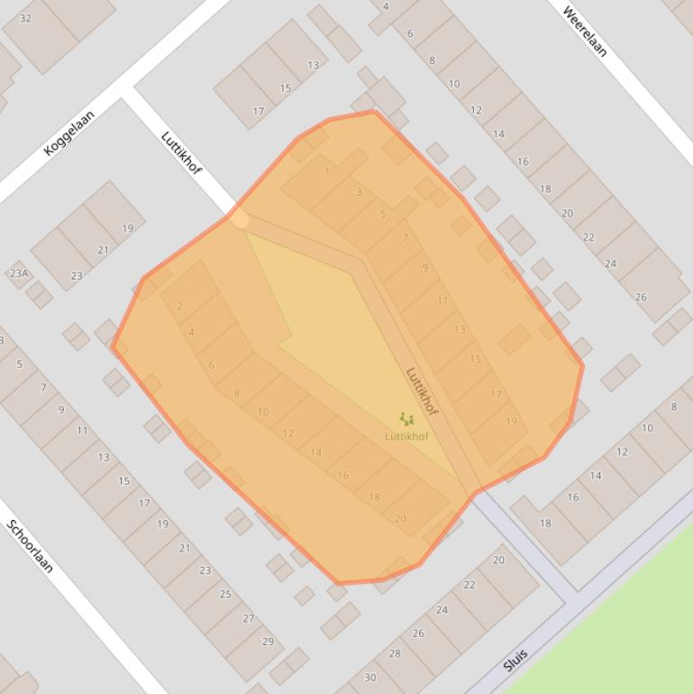 Kaart van postcodegebied 1705ED.