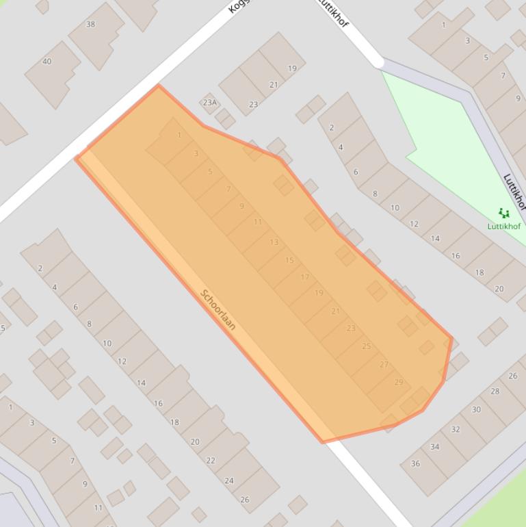 Kaart van postcodegebied 1705EE.